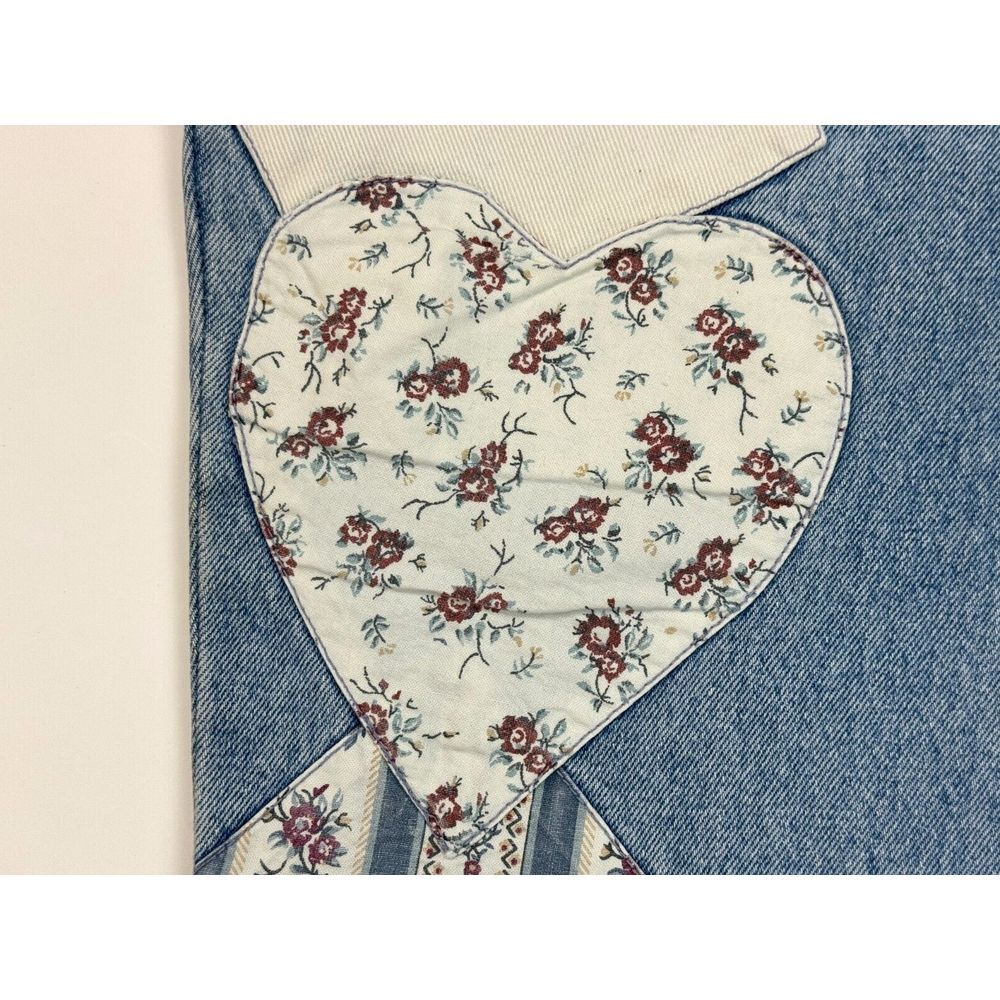 Stefano Patchwork Vtg 80s Denim Jeans Women 22 NWT RARE Cotton Pockets Floral - Picture 12 of 15